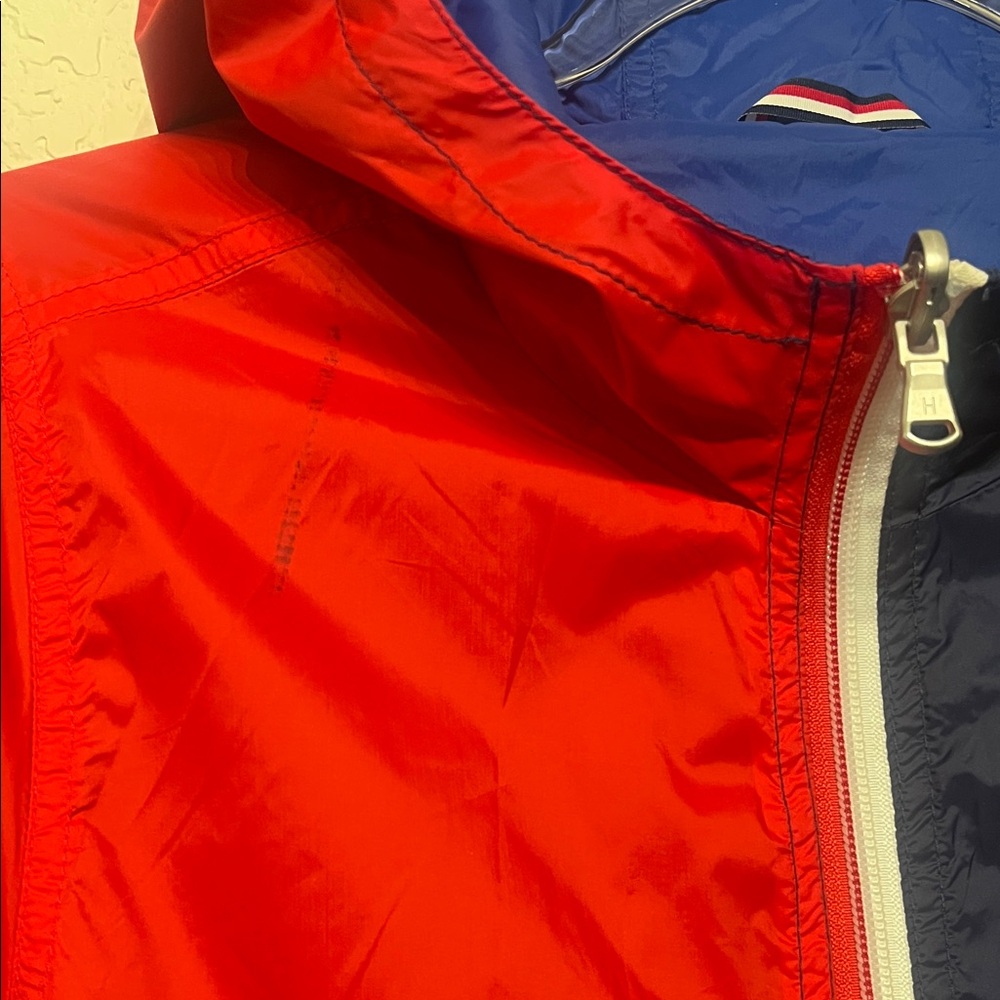 Tommy Hilfiger Red & Blue Colorblock Windbreaker - Picture 5 of 8
